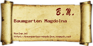 Baumgarten Magdolna névjegykártya