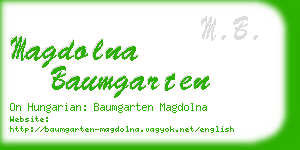magdolna baumgarten business card